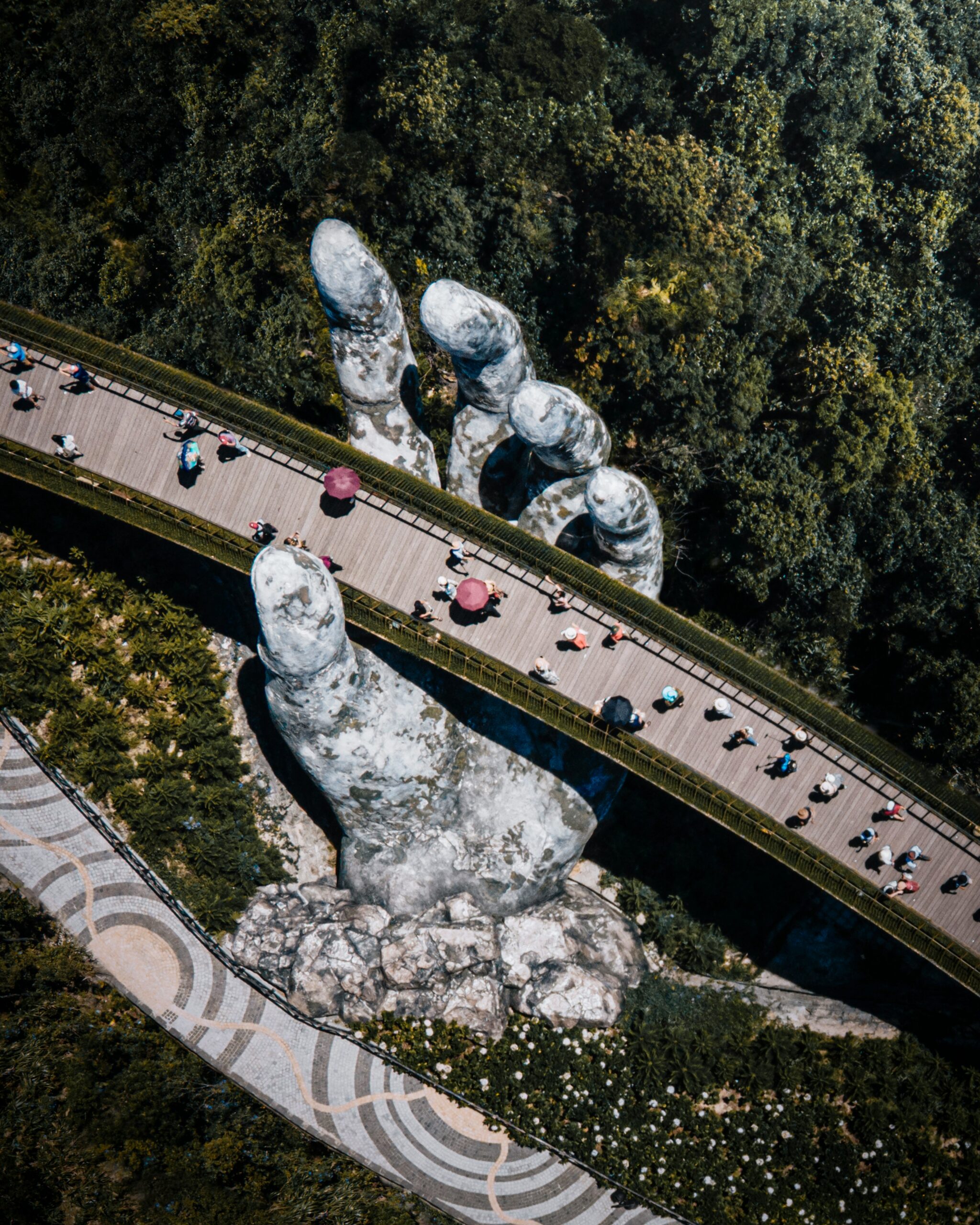 Ponte sospeso mano Cina